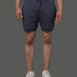 Cotton Rib Shorts With Drawstring Waist